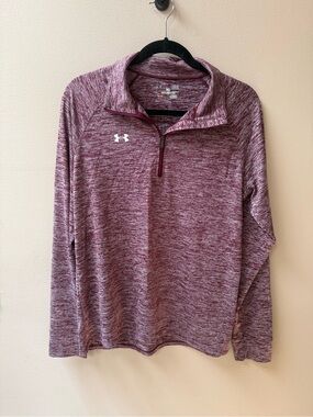 Under Armour Maroon Heather 1/4 Zip Performance Top